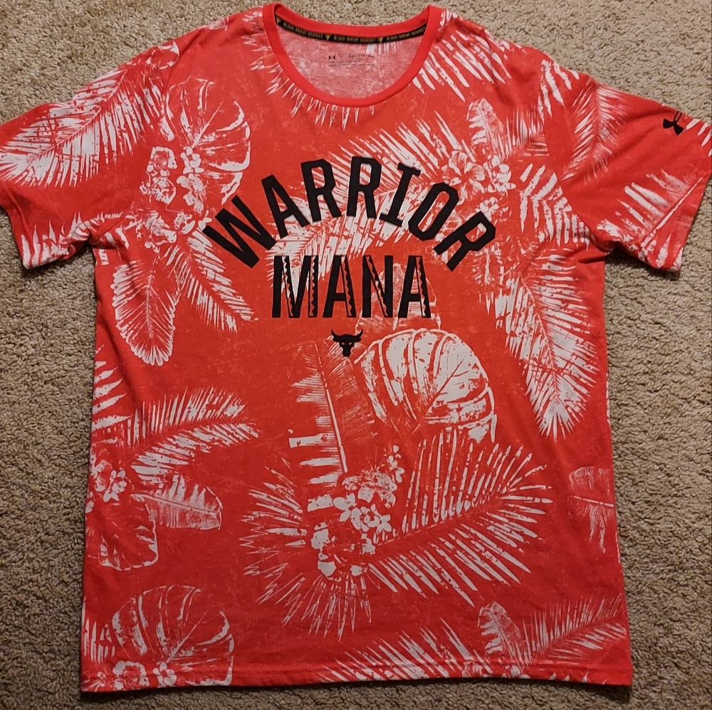 Under Armour Orange Short Sleeve Tee with Sporty Design